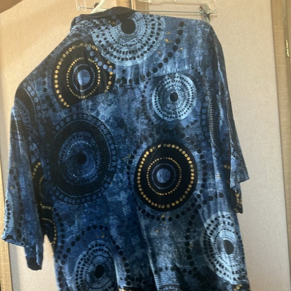 Puritan Men's Blue Patterned Shirt large - Picture 5 of 5